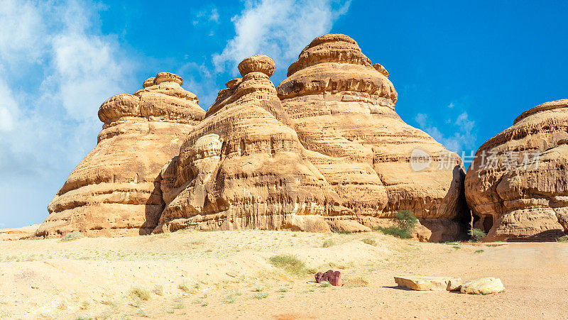 Jabal Ithlib隐藏的nabataean洞穴，Al Ula，沙特阿拉伯